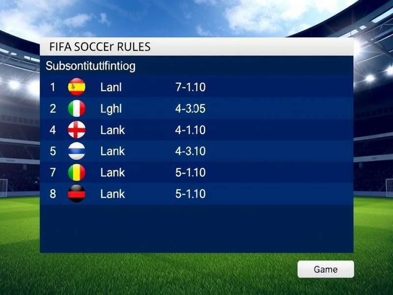 FIFA substitution interface showing tactical changes