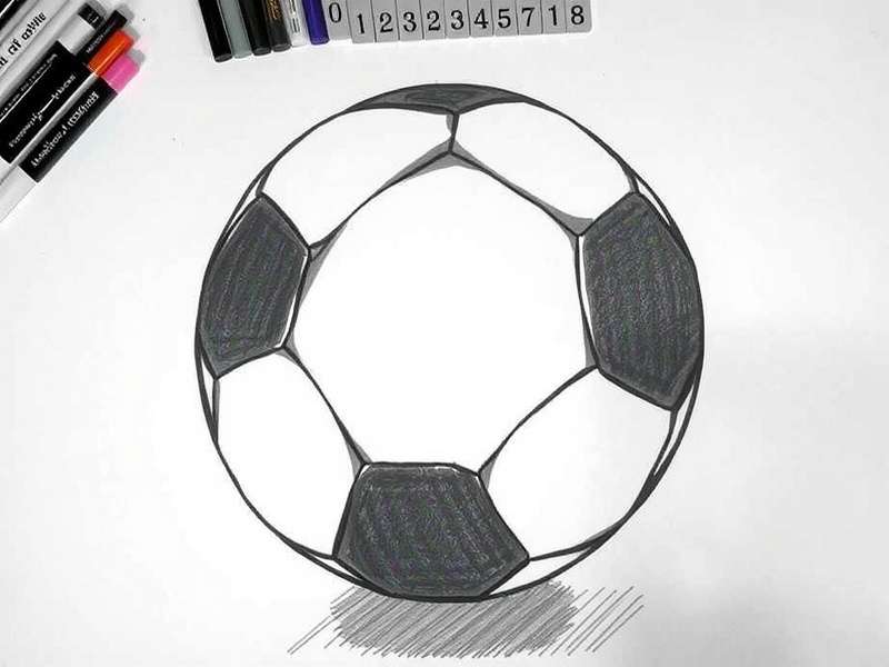 FIFA soccer ball pattern with pentagons and hexagons