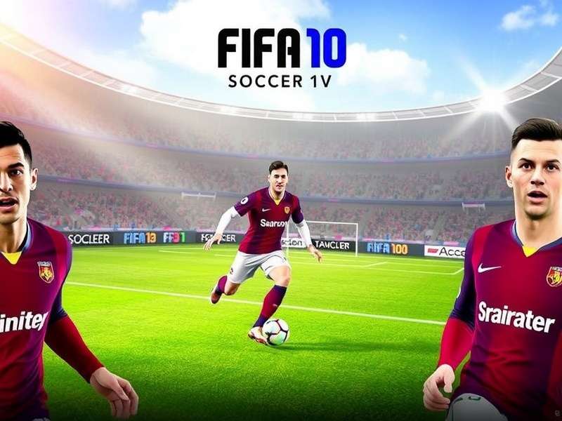 FIFA Soccer 10 game cover art featuring a football player in action