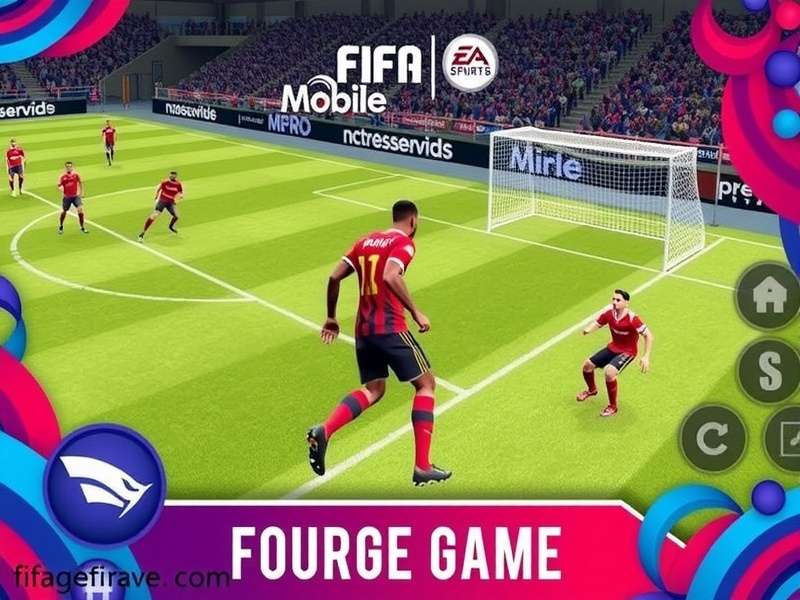 FIFA Mobile gameplay screenshot showing realistic graphics and player actions