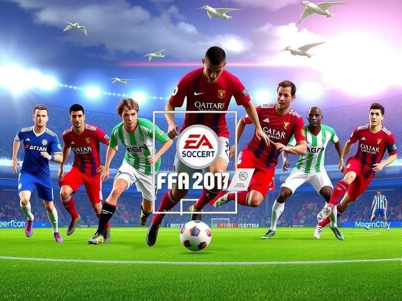 FIFA Soccer tactical view showing player positions