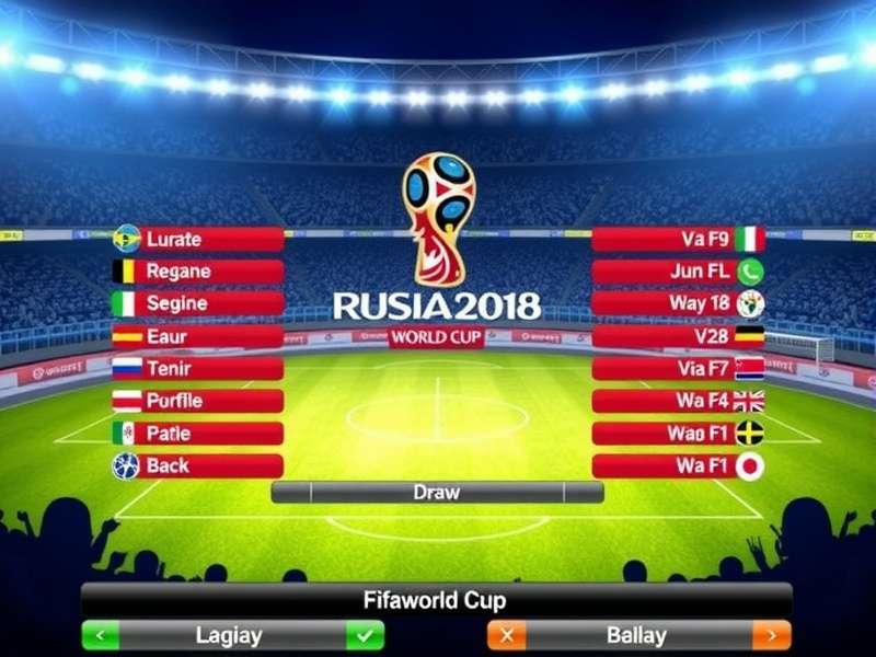 FIFA World Cup Draw ceremony with officials drawing balls from pots