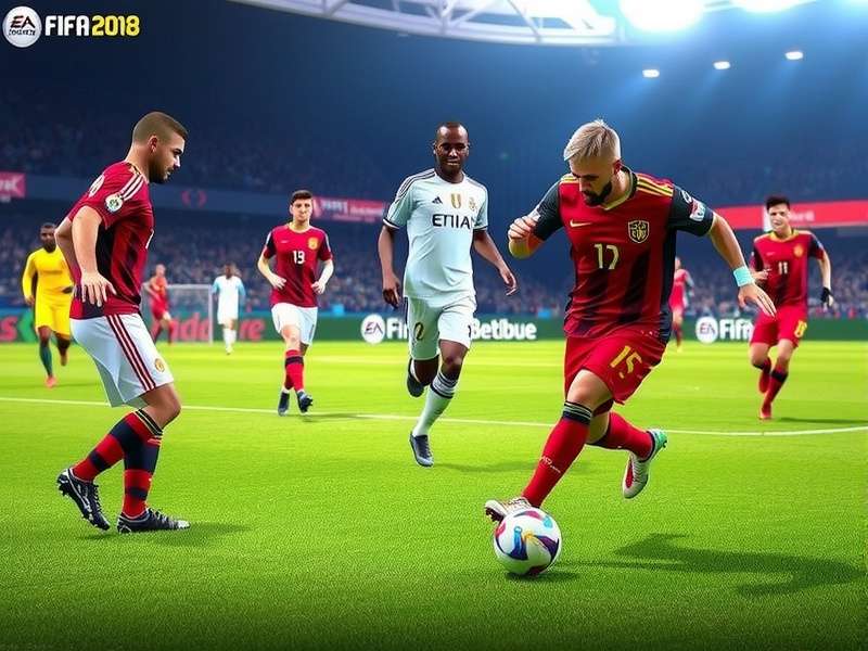 FIFA World Cup trophy and football on a pitch with Indian tricolour backdrop