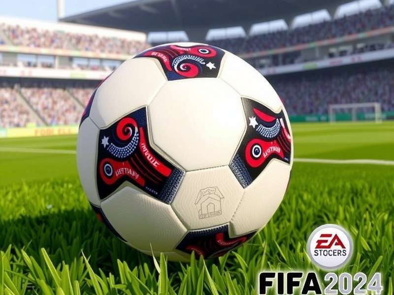 Fifa Soccer Ball 2024 on a football field in India with players in background