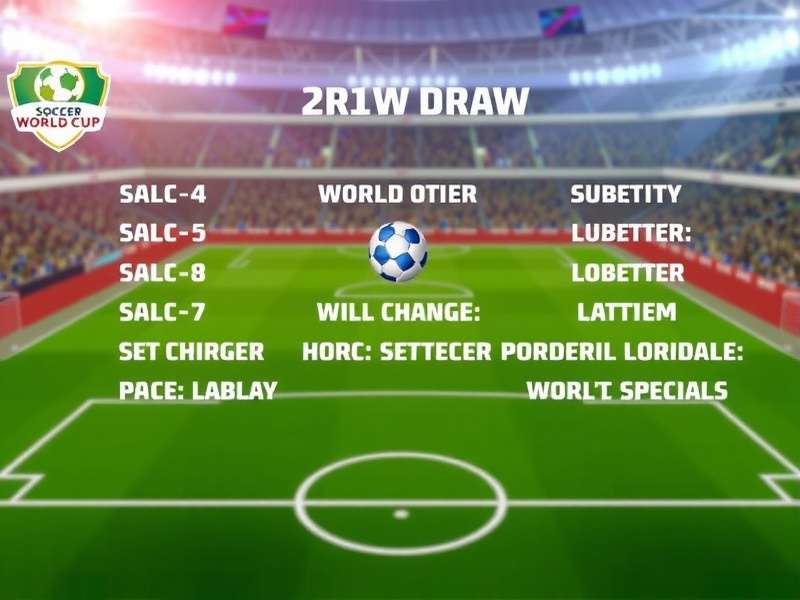 FIFA World Cup Draw ceremony with group stage balls and trophy