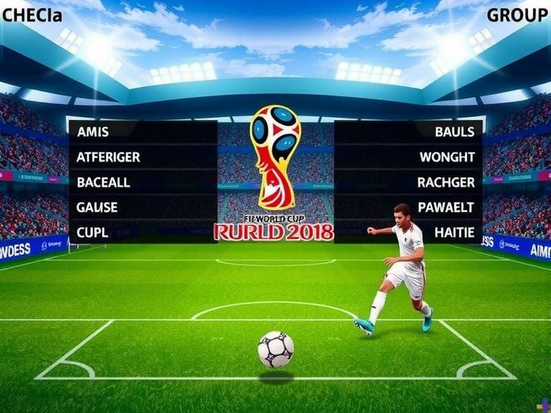 FIFA World Cup Groups trophy and group stage illustration representing FIFA Soccer tournament format